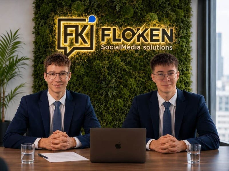 Kenan Hrnjić und Florian Janecek, die Gründer von FLOKEN SocialMedia Solutions